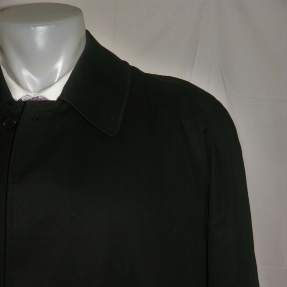 Burberry London Removable Nova Check Lining Black Car Coat 38R